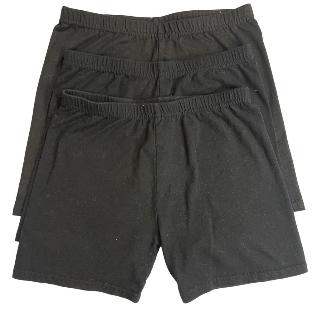 Amazon‎ Girl's 3-Pack Cartwheel Shorts Black Size M 10/12